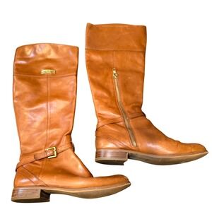 Coach Micah Leather Riding Boots Brown Equestrian Moto 9B